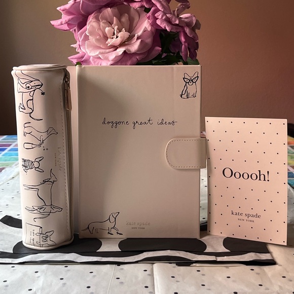 🐶🥳🐶 KATE SPADE DOG PARTY JOURNAL & PEN CASE SET 🐶🥳🐶 NWT 🐶🥳🐶 - Picture 5 of 16